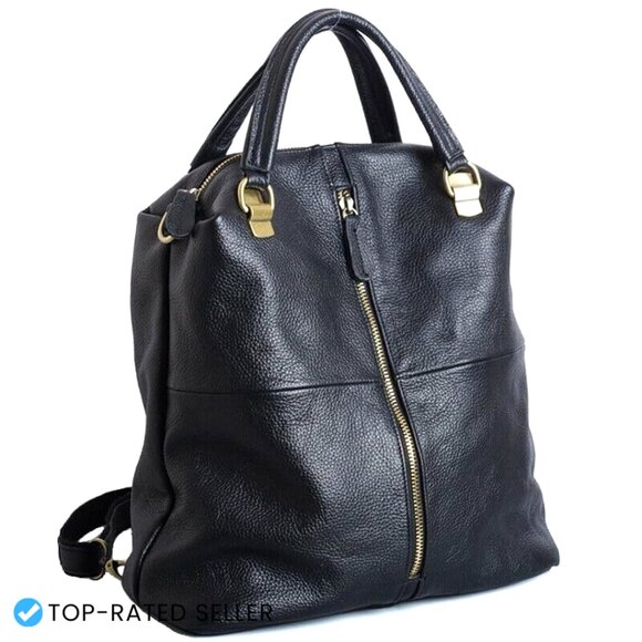 Genuine Leather Backpack Crossbody Bag Adjustable Straps Chic Travel Purse main image 5